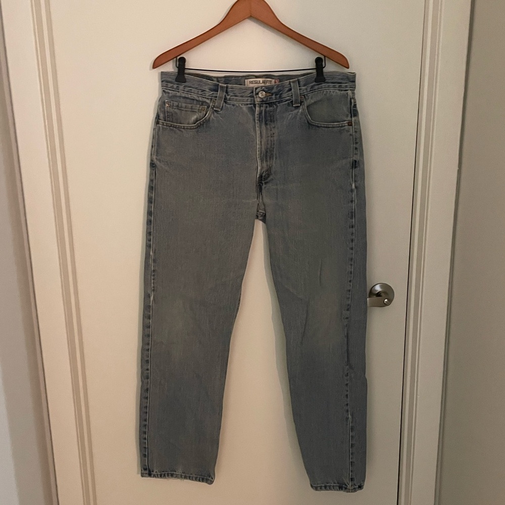 Levi's 505 Men's Jeans 36x32 Pre-loved Straight Leg Blue Denim